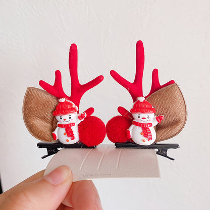 Christmas Girl's Antlers Hairpin 5