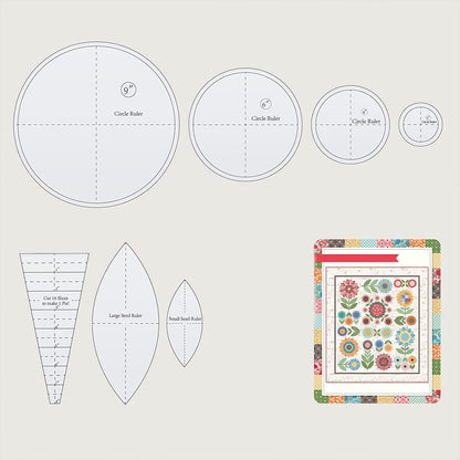 Sunflower Quilt Template Set 4