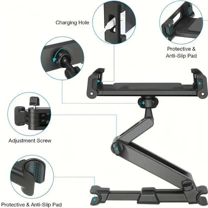 Telescopic 360° Rotating Car Headrest Phone & Tablet Holder 5