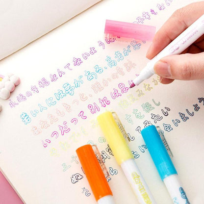 Double Line Metallic Fluorescent Pen 5