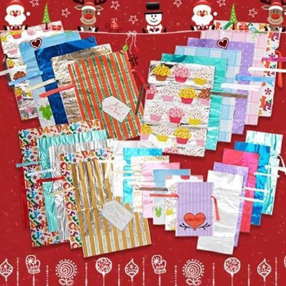 Christmas Drawstring Gift Bag Pack-5pcs 5