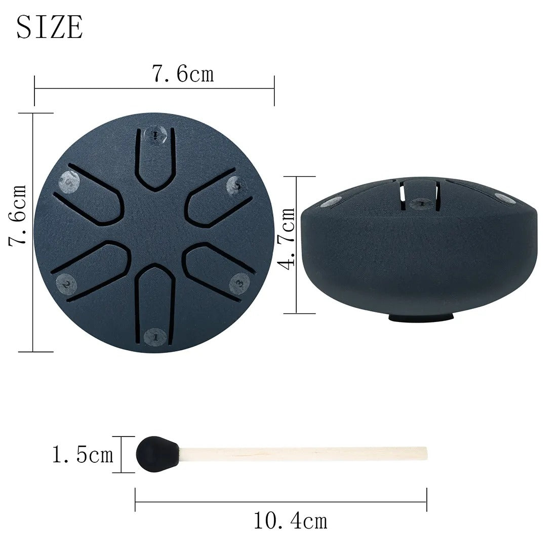 Mini Steel Tongue Drum Kit (3 Inch) 5