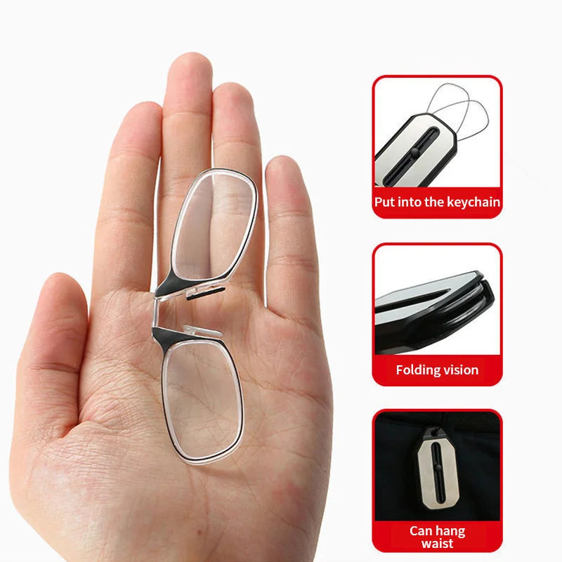 Folding Legless Nose Clip Reading Glasses 5