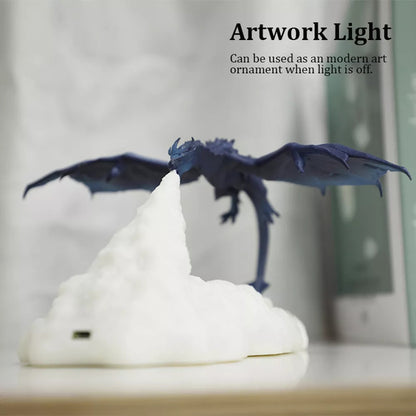 3D LED Realistic Dragon Lamp Night Light 3