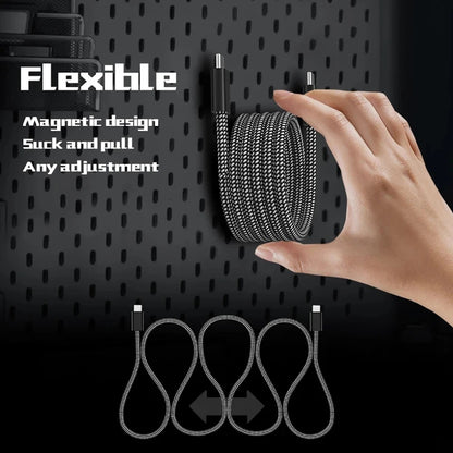 Braided Design Magnetic USB-C Fast Charging Cable 100W 5