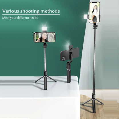 6 in 1 Wireless Bluetooth Selfie Stick With Fill Light 5