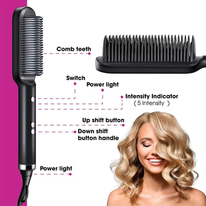 Silky Hair  Negative Ion Straightener Styling Comb 4