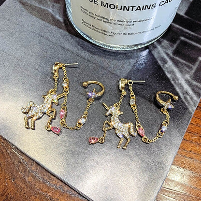 Unicorn Tassel Eear Clip Earring 5