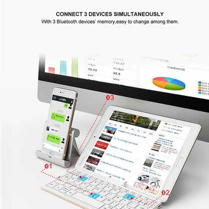 Mini Foldable Bluetooth Keyboard with Magnetic Stand 5