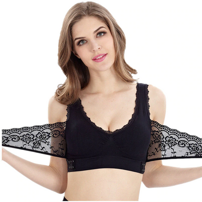 Front Cross Wireless Lace Lift Comfort Bra 5