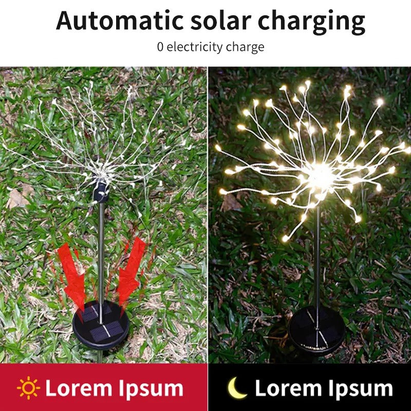 Waterproof  Solar Garden Fireworks Lamp 3