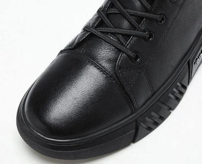 MEN BLACK LEATHER BOOTS 5