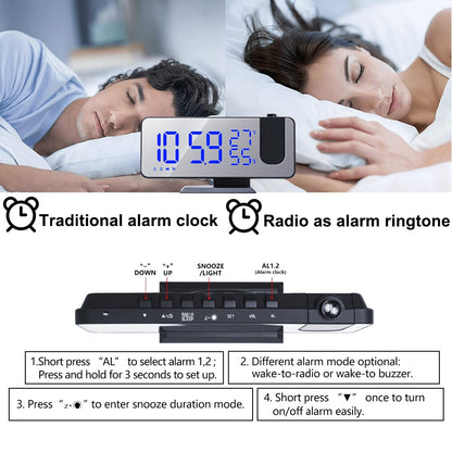 Mirror Projection Alarm Clock 4