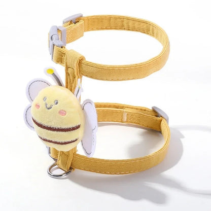 Cartoon Bee Pet Harness Leash & Collar Set 5