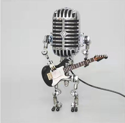 Vintage Microphone Guitar Robot Table Lamp 5