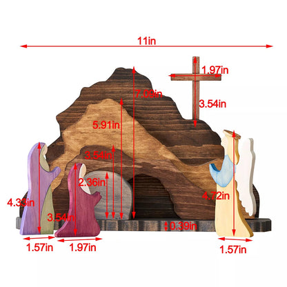 Easter Scene Wooden Decoration 5