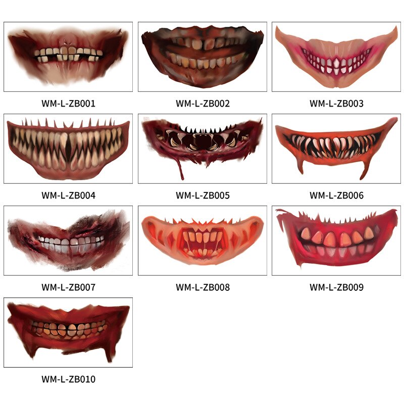 Halloween Prank Makeup Temporary Tattoo-10PCS 5