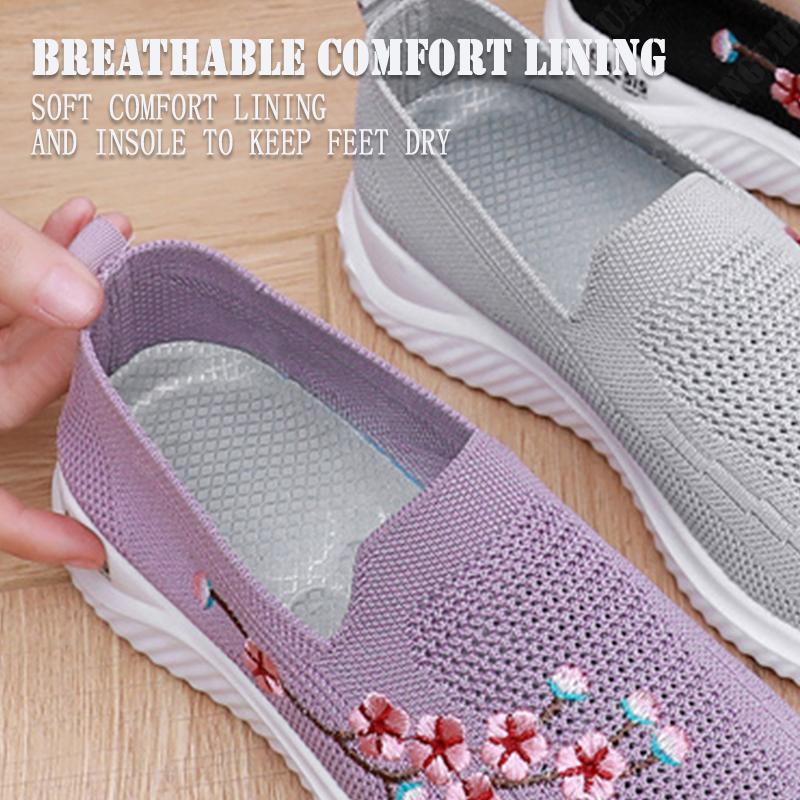 Embroidery Soft Sole Sneakers 5