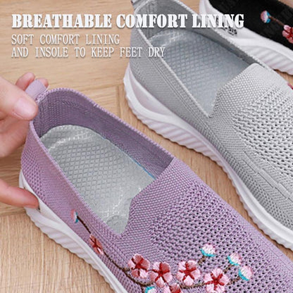 Embroidery Soft Sole Sneakers 5