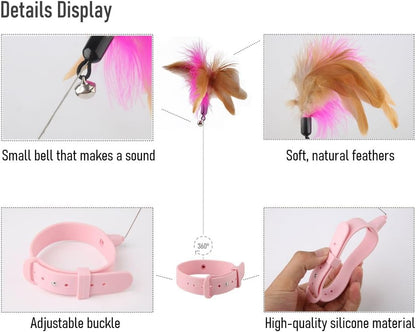 Cat Interactive Feather Collar Teaser Toy 5