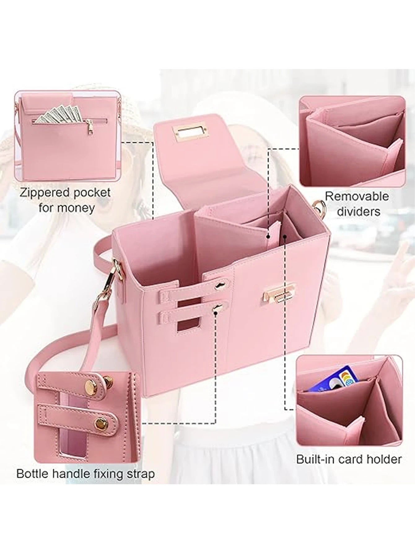 Women's Crossbody Bag with Water Bottle Holder – Stylish & Functional for Sports, Travel, and Daily Use 5