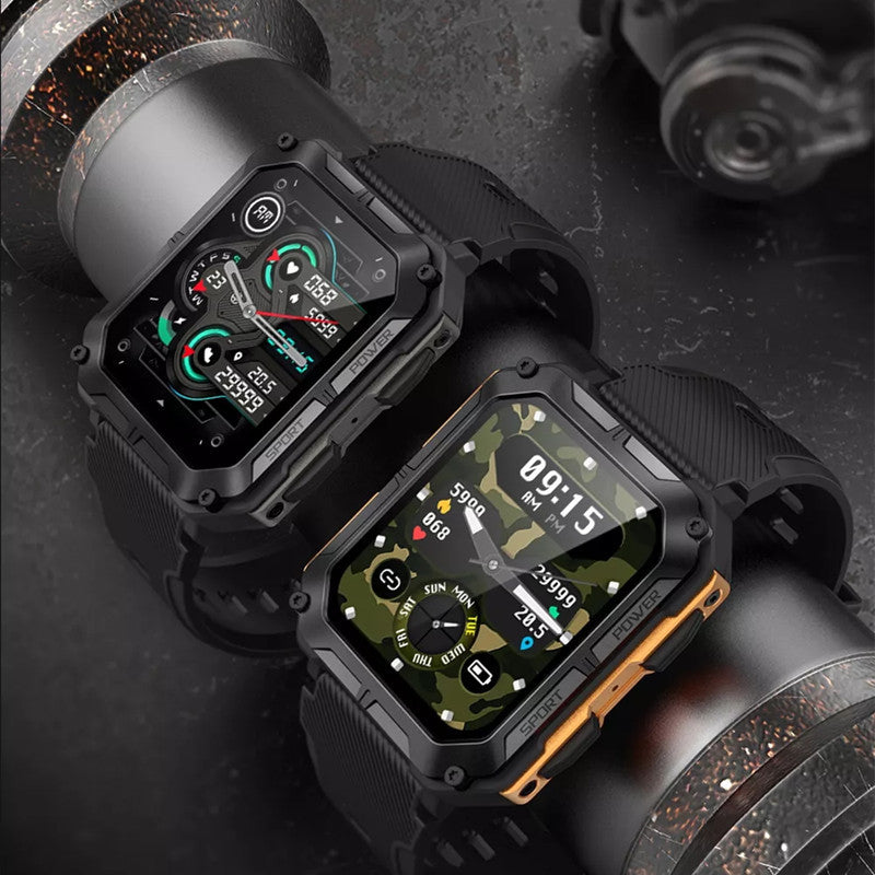 Indestructible Stainless Steel Military Style Rugged Smartwatch 5