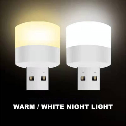 Mini USB Small Round LED Night Light 5