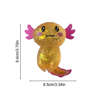 Jelly Glitter Axolotl Squishy Toy 5