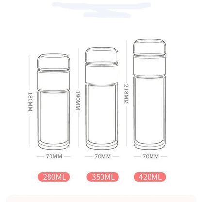 Double Wall Glass Separation Tea Infuser Bottle 5