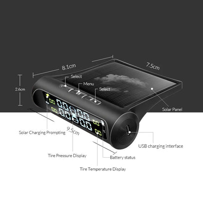 Solar Power Car Tire Pressure Monitoring Tool 5