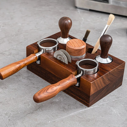 Walnut Coffee Tamper Barista Station 5