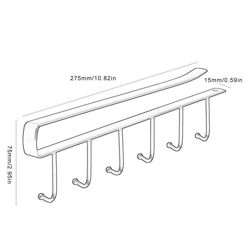 Under-Cabinet Hanger Rack- 2PCS 4