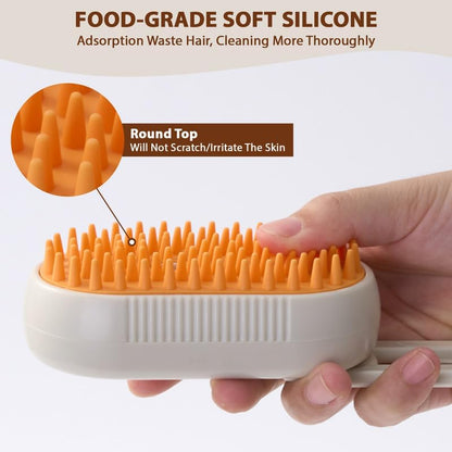 4 in 1 Rechargeable Cat Steam Brush for Shedding 5