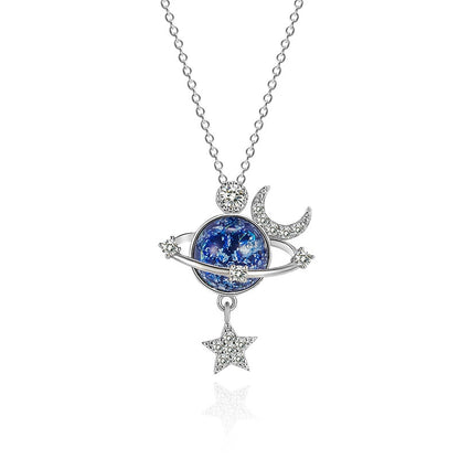 Moon & Stars Planet Necklace 4