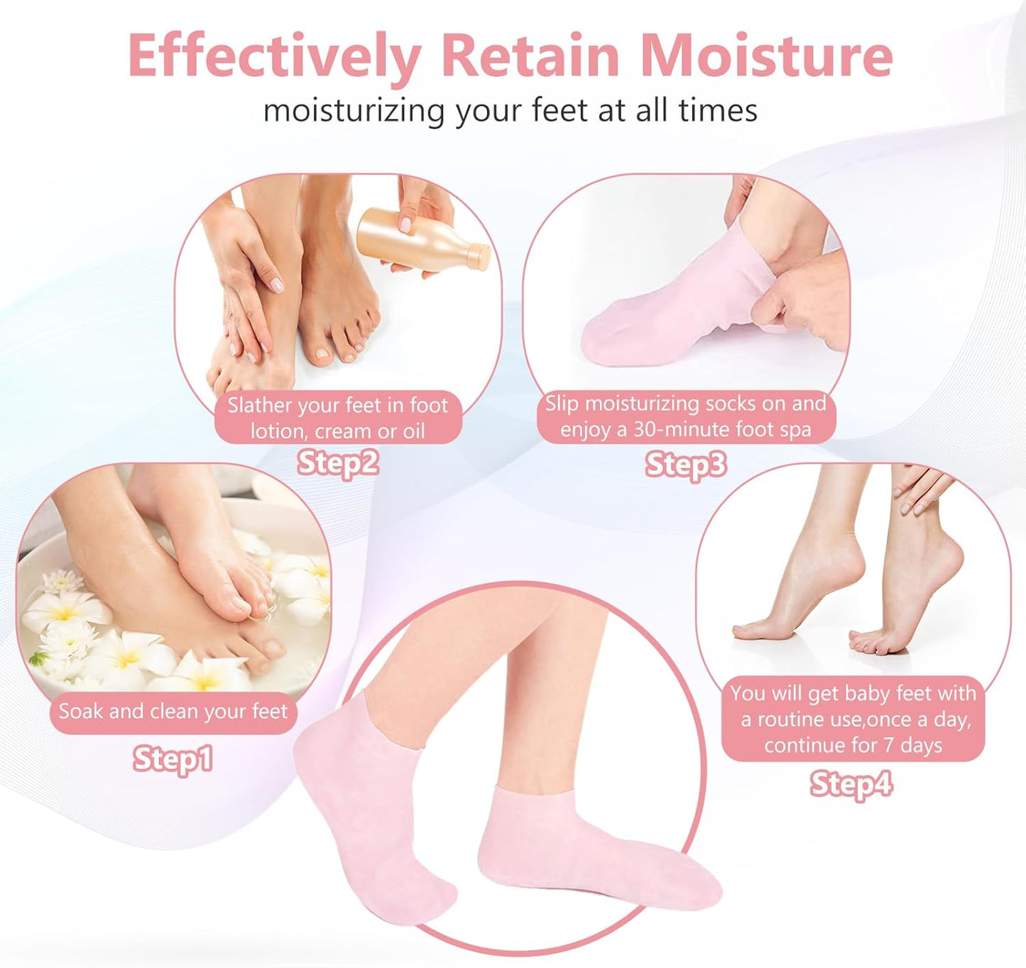 Ultra-Soft Silicone Gel Moisturizing Socks 3