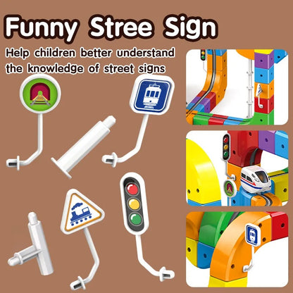 Rainbow Magnetic Train Track Builder Set 5