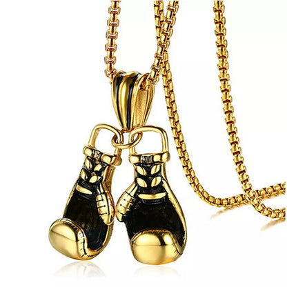 Fitness Boxing Gloves Metal Necklace 4