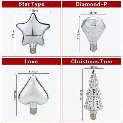 3D Colorful LED fireworks Light Bulb 2