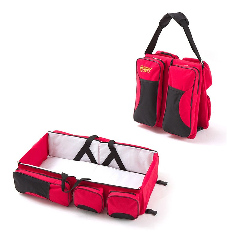3 in 1 Multi Purpose Diaper Bag Cum Baby Bassinet 5