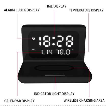 3 in 1 Multifunction Wireless Charging Clock 5
