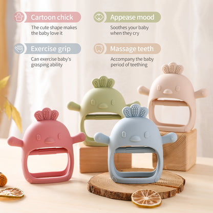 Cute Animal Shaped 3D Silicone Baby Teething Gloves 5