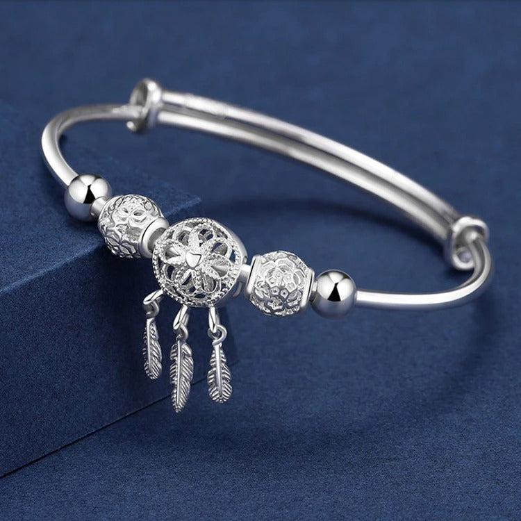 Sterling Silver Dreamcatcher Charm Bracelet 4