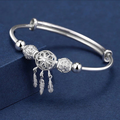 Sterling Silver Dreamcatcher Charm Bracelet 4