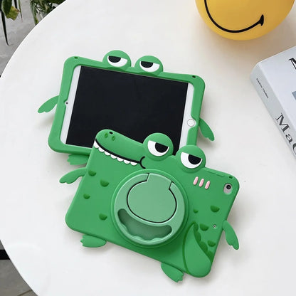 Cartoon Camera-Style Tablet Protective Case with Ring Stand 5