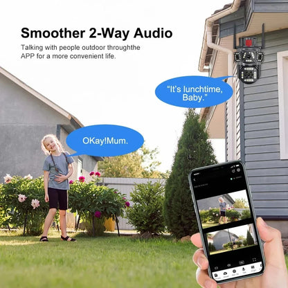 Outdoor Waterproof Wireless WiFi HD Triple Security Camera 5