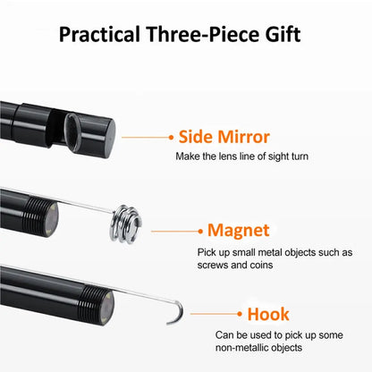 Dual Lens Endoscope Camera – FHD Waterproof Borescope with Light for iOS & Android Inspection 5