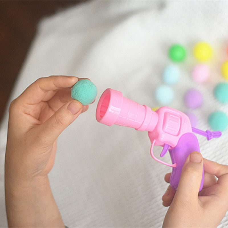 Cat Plush Silent Ball Gun Interactive Toy 5