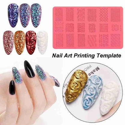 4D Sculpture Nail Art Mold Set 5