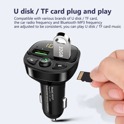 Car FM Transmitter Bluetooth 5.0 Dual USB Charger 5
