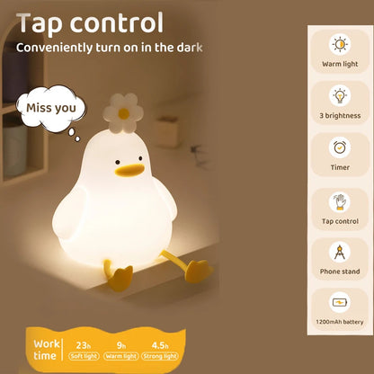 Cute Duck LED Squishy Night Light 5
